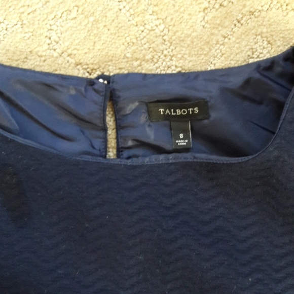 Talbot Blue Cotton Shift Dress - Picture 2 of 4